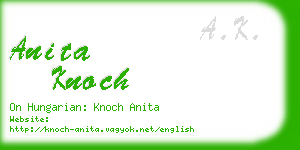 anita knoch business card